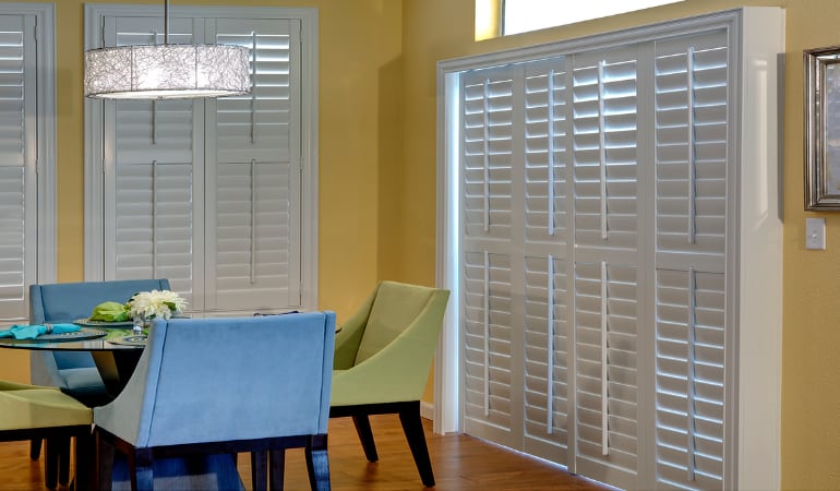 Patio Doors with Plantation Shutters in Cleveland